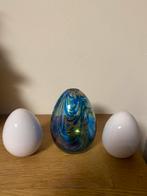 Set van 3 eieren van porselein en hars, Ophalen of Verzenden
