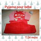 Pyjama pour enfant-2 pièces-rouge (Noël)-T.24 mois, Enlèvement ou Envoi, Utilisé, Garçon ou Fille, Vêtements de nuit ou Sous-vêtements