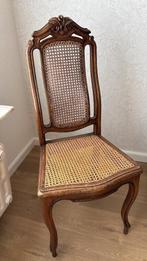 Oude rieten stoel, Huis en Inrichting, Stoelen, Ophalen, Gebruikt, Bruin, Rustiek