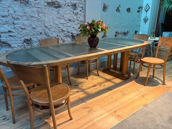 Tafel - Originele en heel mooie grote kloostertafel, Huis en Inrichting, Tafels | Eettafels, Gebruikt, 100 tot 150 cm, 200 cm of meer