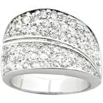 Ring in 925 sterling zilver met zirkonia, Nieuw, Ophalen of Verzenden, Met edelsteen, Dame