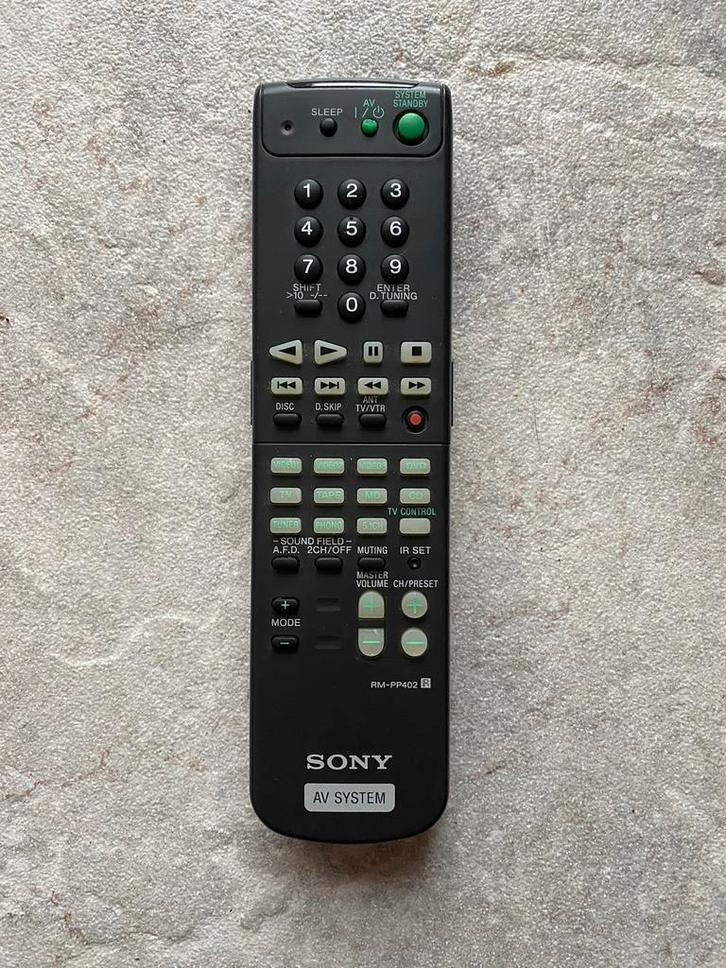 Afstandsbediening Sony Type RM-PP402, Audio, Tv en Foto, Afstandsbedieningen, Gebruikt, Origineel, Receiver of Versterker, Ophalen of Verzenden