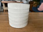 Witte bloempot, Rond, Binnen, Ophalen of Verzenden, Zo goed als nieuw