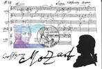 Timbres belges - Carte postale Mozart, Envoi