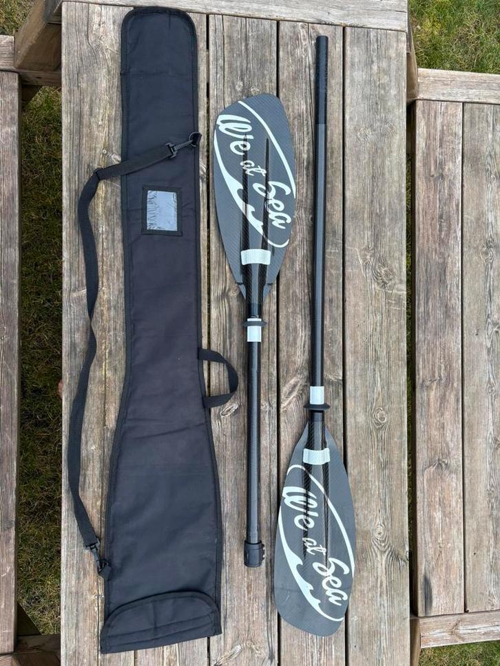 Mitchel Blade Horizon zeekajakpeddel carbon 210-220cm, Sports nautiques & Bateaux, Pagaies, Comme neuf, Pagaie à double lame, Enlèvement