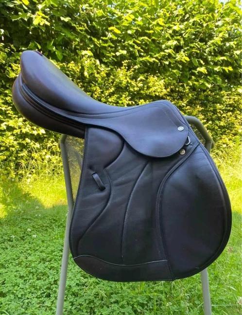 Équipe springzadel bruin, Dieren en Toebehoren, Paarden en Pony's | Zadels, Zo goed als nieuw, Springen, Ophalen of Verzenden