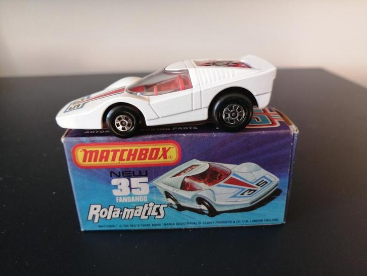 Lesney Matchbox Superfast Rolamatics #35 Fandango in doosje, Hobby en Vrije tijd, Modelauto's | Overige schalen, Zo goed als nieuw
