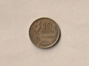 France : 1 pièce de 10 francs (utilisée) datant de 1953 disponible aux enchères