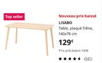 Tablie ikea lisabo, Ophalen, 100 tot 150 cm, 50 tot 100 cm, Zo goed als nieuw