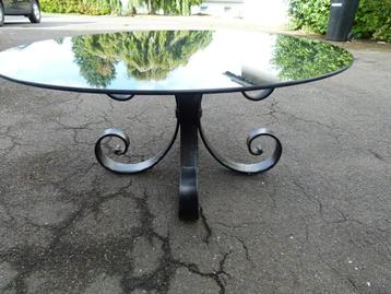 mid century Brutalisme salontafel smeedijzer  beschikbaar voor biedingen