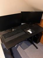 Lot complet Gaming – PC + Bureau + Chaise + 2 écrans, Computers en Software, Monitoren, Ophalen, Gebruikt, Gaming