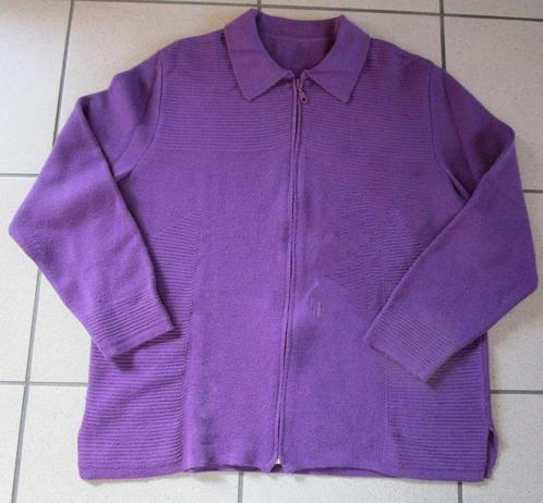 Pull violet cardigan jersey (fermeture éclair) - taille L, Vêtements | Femmes, Pulls & Gilets, Porté, Taille 42/44 (L), Violet