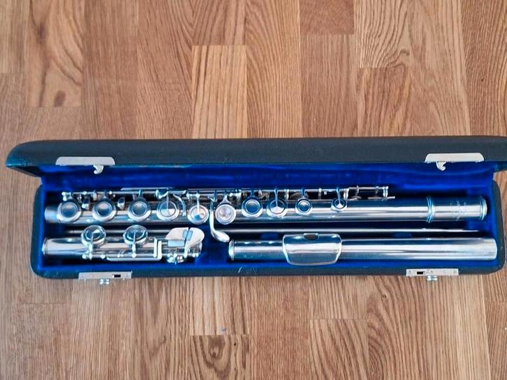 Dirk Kuiper dwarsfluit, geheel sterling zilver, Muziek en Instrumenten, Blaasinstrumenten | Dwarsfluiten en Piccolo's, Gebruikt