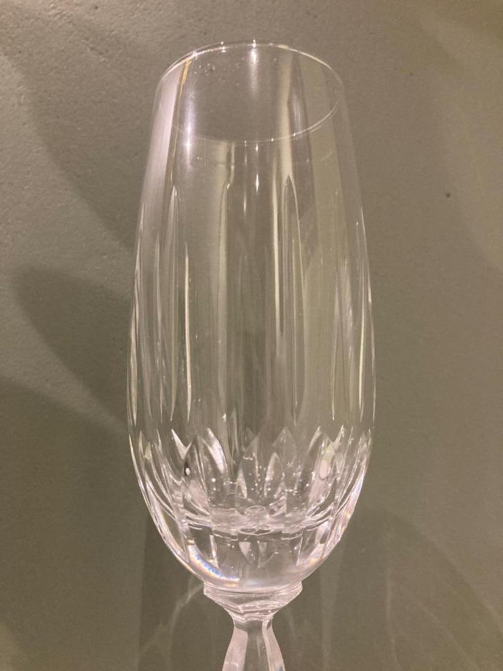 8 kristallen champagne glazen geslepen kristal karaf, Antiek en Kunst, Antiek | Glaswerk en Kristal, Ophalen