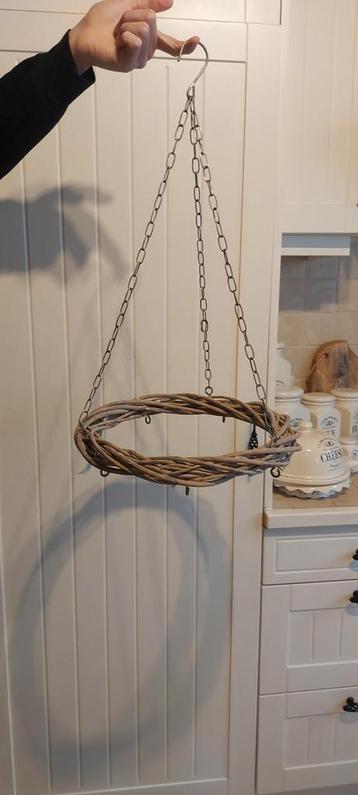 3 naturel rotan kransen om op te hangen  beschikbaar voor biedingen