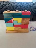 Houten denkpuzzel met blokken, Ophalen, Zo goed als nieuw