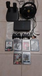 Playstation 2 in zeer goede staat met stuurwiel en games, Ophalen of Verzenden, Zo goed als nieuw