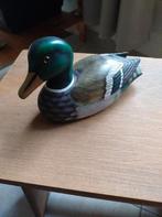 Twee eenden in hout, beschilderd, decoratie of lokeend, Antiek en Kunst, Ophalen of Verzenden