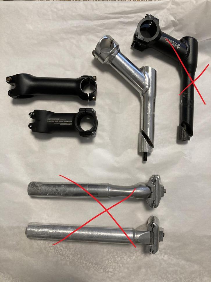 Stuurpennen en zadelpennen, Fietsen en Brommers, Fietsonderdelen, Gebruikt, Algemeen, Stuur, Ophalen of Verzenden