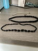 Zwarte kettingen, Ophalen of Verzenden, Zo goed als nieuw, Zwart, Overige materialen
