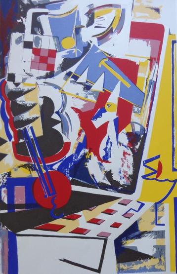 FRIEDA VAN DUN / FIGURATIE / KLEURZEEFDRUK / 76x56cm / SIG beschikbaar voor biedingen