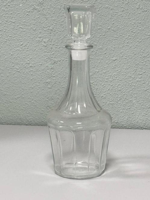 Heldere kristallen karaf met stop / dop, antiek kristal 30cm, Antiek en Kunst, Antiek | Glaswerk en Kristal, Ophalen of Verzenden