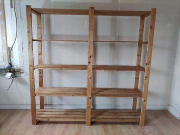 houten opbergrek 38 cm diep, 169 cm hoog , 168 cm breed  beschikbaar voor biedingen