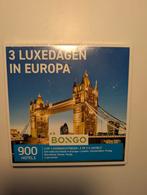 Bongo 3 luxedagen in Europa (twv € 300) - ongeopende verpak., Twee personen, Cadeaubon