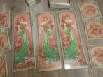 Alphonse Mucha "Printemps" Stovax haardtegels, Antiek en Kunst, Ophalen