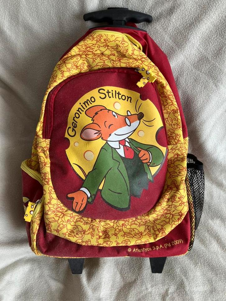 Schooltas Boekentas wieltjes Geronimo Stilton trolley kleute, Handtassen en Accessoires, Tassen | Schooltassen, Zo goed als nieuw