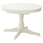 Table INGATORP blanche, Huis en Inrichting, Ophalen, 100 tot 150 cm, Rond, Nieuw