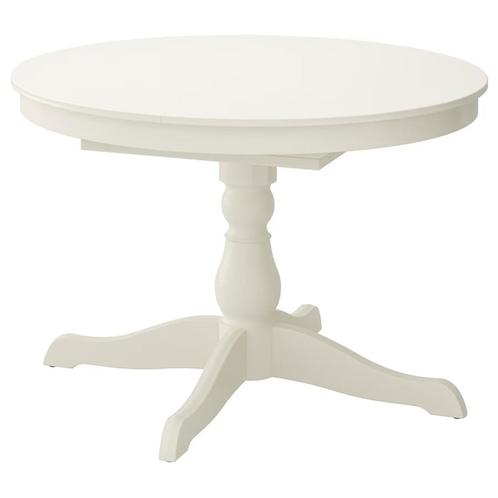 Table INGATORP blanche, Huis en Inrichting, Tafels | Eettafels, Nieuw, 100 tot 150 cm, 150 tot 200 cm, Vijf personen of meer, Rond