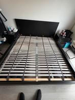 Bedframe met lattenbodem 180x200, Ophalen, Zwart, Tweepersoons, Zo goed als nieuw