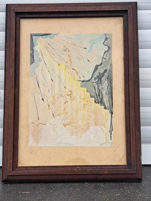 lithographie signe salvador dali, Antiek en Kunst, Kunst | Litho's en Zeefdrukken, Ophalen of Verzenden