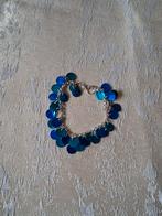 Armband met koningsblauwe pailletten, Ophalen of Verzenden