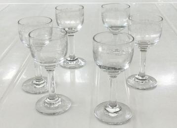Set van 6 Kristallen Kleine Glaasjes Shotjes 2€/set beschikbaar voor biedingen
