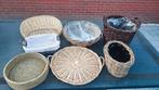 Verschillende rieten mandjes, als lot of afzonderlijk, Huis en Inrichting, Ophalen of Verzenden, Zo goed als nieuw