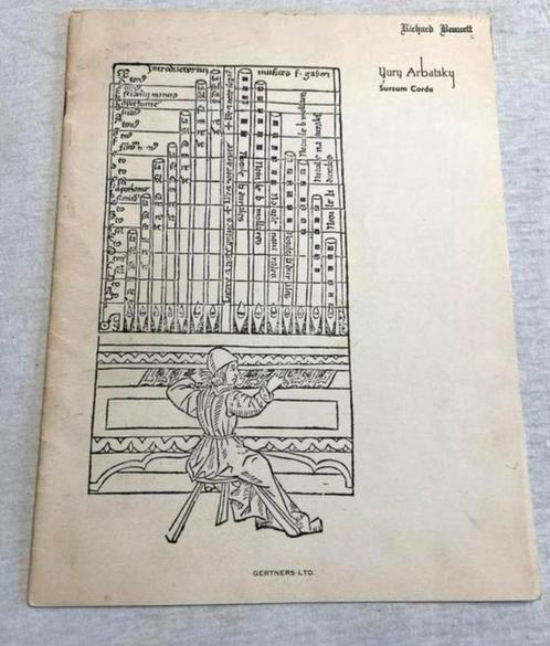 Carnet Sursum Corda Yury Arbatsky Pour orgue à tuyaux 1955, Musique & Instruments, Partitions, Enlèvement ou Envoi