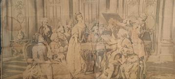 Een elegant muziekfeest; Frans of Italiaans wandtapijt beschikbaar voor biedingen
