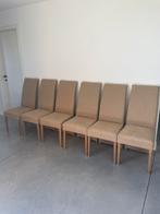 6 chaises en tissu, Huis en Inrichting, Stoelen, Ophalen, Hout, Gebruikt, Bruin