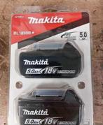 2x Makita 18v 5.0ah accu, Ophalen of Verzenden, Nieuw, Oplaadbaar