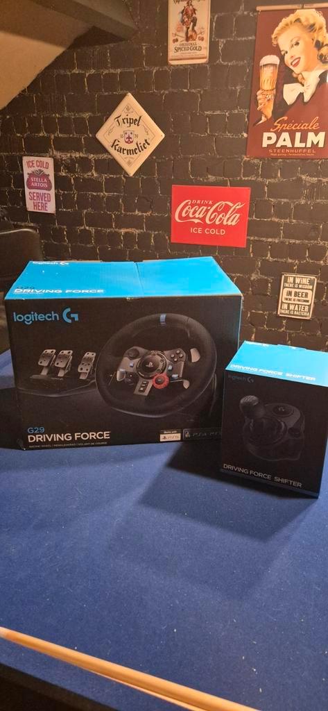 Logitech G29 + Shifter, Games en Spelcomputers, Spelcomputers | Sega, Zo goed als nieuw, Ophalen of Verzenden