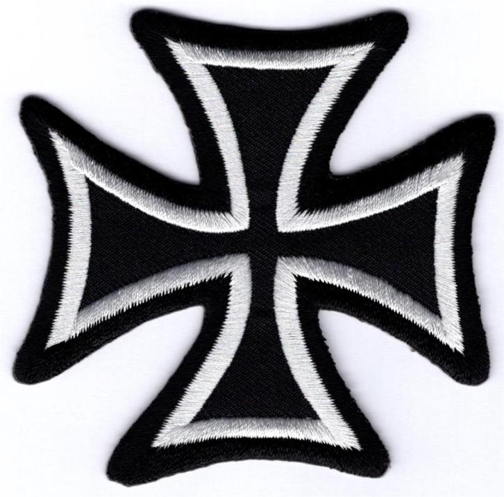 Iron Cross stoffen opstrijk patch embleem #2, Motoren, Accessoires | Overige, Nieuw, Verzenden
