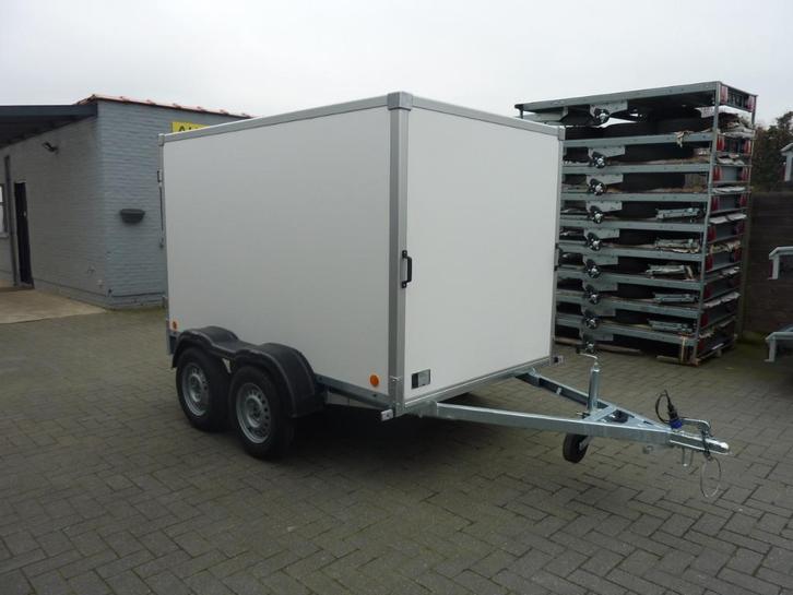 Nieuwe gesloten aanhangwagen dubbelas 750 kg PROMO, Auto diversen, Aanhangers en Bagagewagens, Nieuw, Ophalen