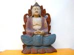 Statue de Bouddha en bois/51 x 30 cm, Enlèvement ou Envoi