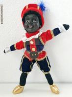 Authentieke etalage zwarte Piet pop - 20cm, rood/blauw, Diversen, Verzenden
