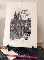 gravure PRAGUE George Philip 1994 25x15cm, Ophalen of Verzenden