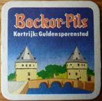 Bierviltje Bockor Pils Kortrijk Guldensporenstad, Verzamelen, Biermerken, Ophalen of Verzenden, Zo goed als nieuw, Viltje(s), Overige merken