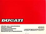 Ducati SuperSport 900 Owners-Manual, Motos, Modes d'emploi & Notices d'utilisation, Ducati