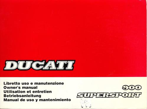 Ducati SuperSport 900 Owners-Manual, Motos, Modes d'emploi & Notices d'utilisation, Ducati, Enlèvement ou Envoi